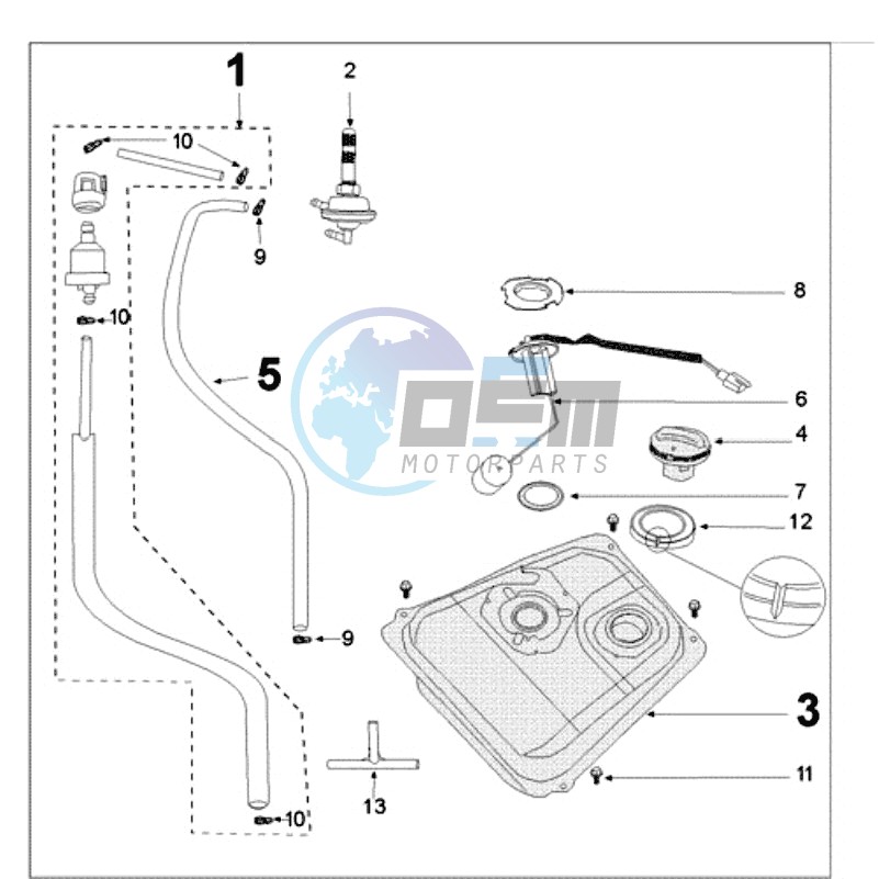 TANK SMAL AND FUEL PUMP