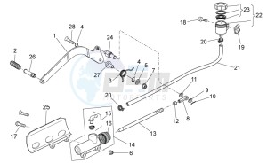 V7 Special 750 drawing Rear master cylinder