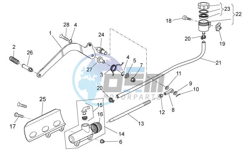 Rear master cylinder