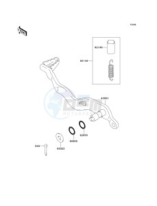 KLX300 A [KLX300R] (A10) A10 drawing BRAKE PEDAL