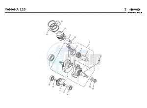 SMX-125-4T-BLUE drawing PISTON - CRANKSHAFT  Yamaha 125 4T EURO2