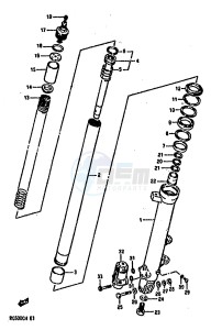 RG500 (E1) Gamma drawing FRONT LEFT DAMPER