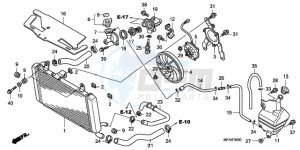 CBF1000S9 France - (F / ABS CMF) drawing RADIATOR