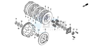 TRX90EX SPORTRAX90 drawing CLUTCH