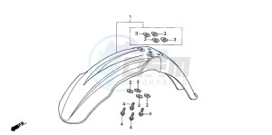 CRF450X drawing FRONT FENDER