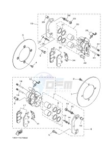 YXM700E YXM70VPHJ VIKING EPS HUNTER (B5FA) drawing FRONT BRAKE CALIPER