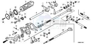 TRX250TEC drawing GEARSHIFT DRUM