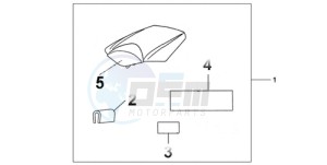 CBR1000RR9 BR / MME - (BR / MME) drawing REAR SEAT COWL ACHILLES BLACK METALLIC