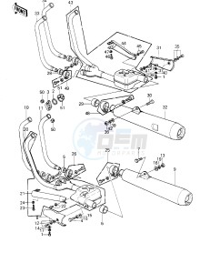 KZ 1300 B [B2] drawing MUFFLERS