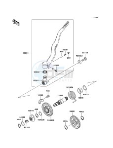 KLX450R KLX450ACF EU drawing Kickstarter Mechanism