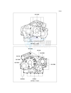 VN 1600 D [VULCAN 1600 NOMAD] (D6F-D8FA) D6F drawing CRANKCASE BOLT PATTERN