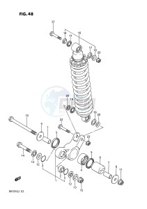 DR125S (E2) drawing REAR CUSHION