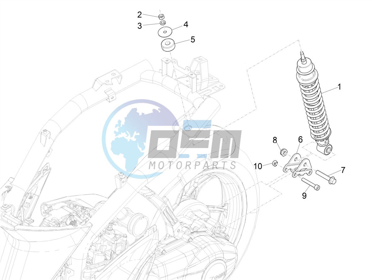 Rear suspension - Shock absorber/s