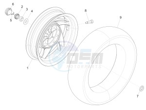 Fly 125 4T/3V ie E3 DT drawing Rear Wheel