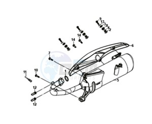 SYMPHONY ST 125 EURO4 L7 drawing EXHAUST