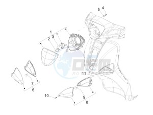 Liberty 150 4t 3v ie lem ( Vietnam ) drawing Head lamp - Turn signal lamps