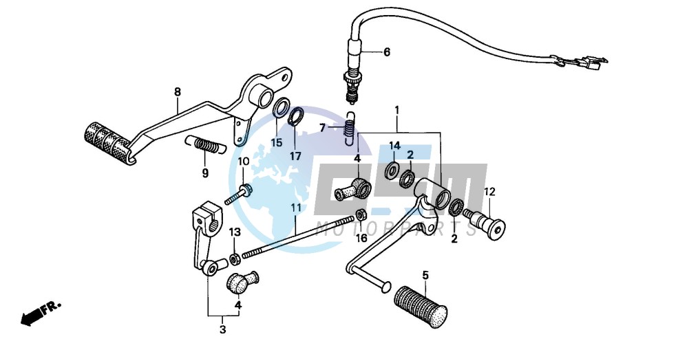 BRAKE PEDAL/ CHANGE PEDAL