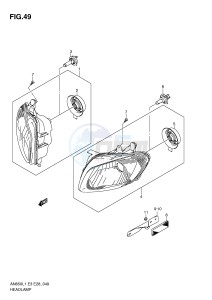 AN650 (E3-E28) Burgman drawing HEADLAMP