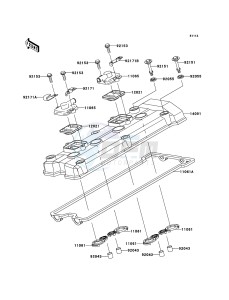 Z1000 ZR1000A6F FR GB XX (EU ME A(FRICA) drawing Cylinder Head Cover