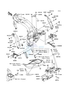 Z750S ZR750K6F FR GB XX (EU ME A(FRICA) drawing Frame Fittings