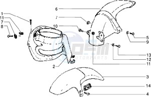 Skipper 150 my98 drawing Front and rear mudguard