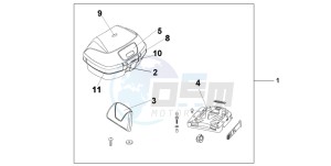 CBF600S drawing TOP BOX 45L