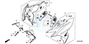 CBF1000FB drawing FRONT COWL