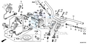 VFR1200XE CrossTourer - VFR1200X 2ED - (2ED) drawing HANDLE PIPE/TOP BRIDGE