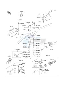 KDX 220 A [KDX220R] (A9) [KDX220R] drawing HANDLEBAR