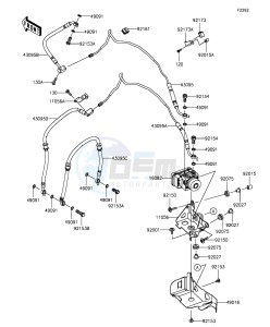 NINJA ZX-6R ABS ZX636FGF FR GB XX (EU ME A(FRICA) drawing Brake Piping