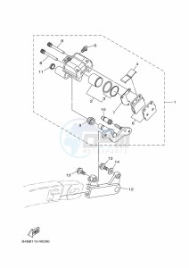 YZ85LW YZ85 (B0G7) drawing REAR BRAKE CALIPER