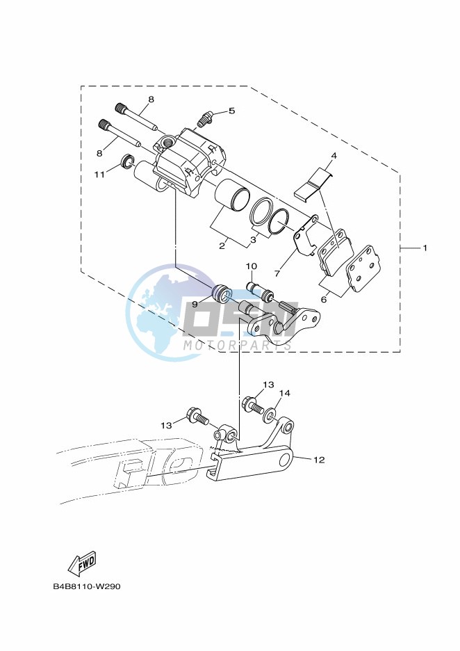 REAR BRAKE CALIPER