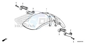 CB1100 UK - (E) drawing FRONT FENDER (CB1100NA/NAD)