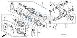 TRX420FA9 Australia - (U) drawing REAR KNUCKLE/REAR DRIVESH AFT