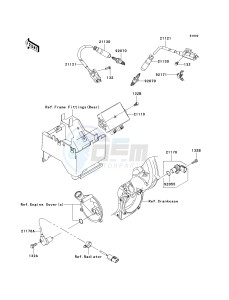 KRF 750 D [TERYX 750 4X4] (D8F) D8F drawing IGNITION SYSTEM