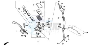 VFR800A drawing FR. BRAKE MASTER CYLINDER (VFR800)