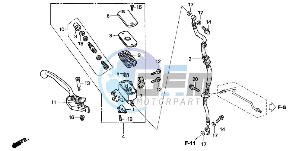 FR. BRAKE MASTER CYLINDER (VFR800)