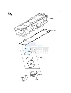 Z1000SX ABS ZX1000HCF FR GB XX (EU ME A(FRICA) drawing Cylinder/Piston(s)