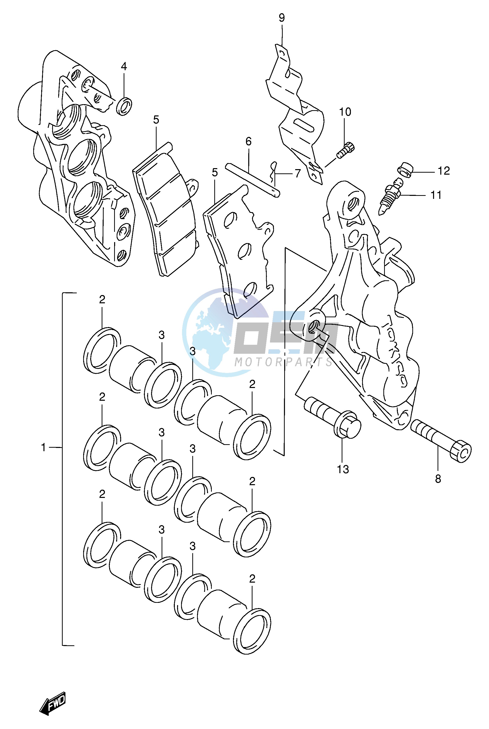 FRONT CALIPERS (MODEL P R)