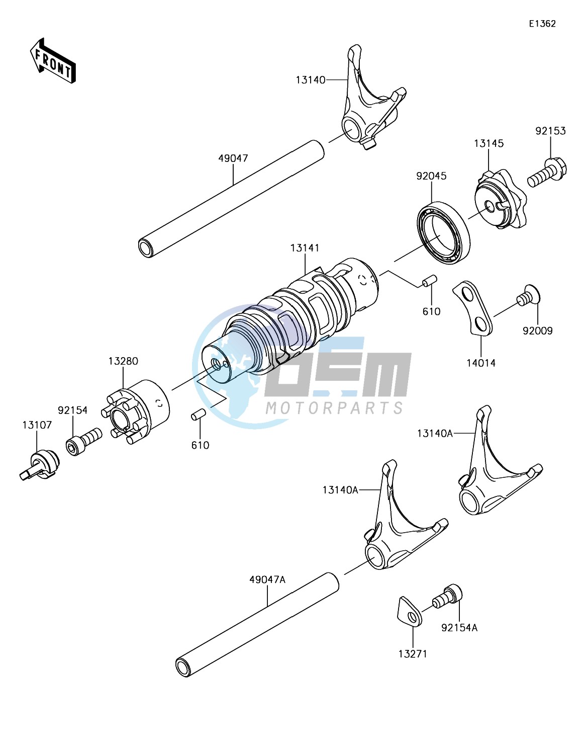 Gear Change Drum/Shift Fork(s)