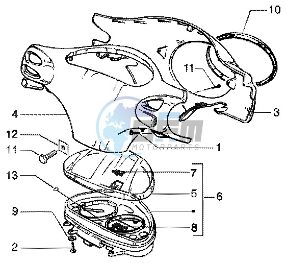 Speedometer Kms. - handlebar covers