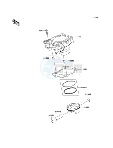 KX250F KX250T8F EU drawing Cylinder/Piston(s)