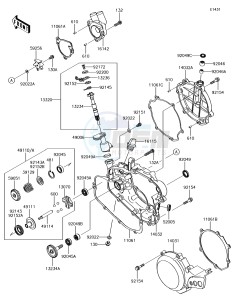 KX85-II KX85DEF EU drawing Engine Cover(s)