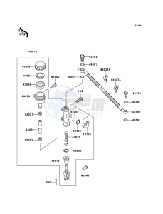 KLE500 KLE500B6F GB XX (EU ME A(FRICA) drawing Rear Master Cylinder