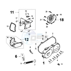 VCLIC BAEV drawing CRANKCASE COVER WITH SENSOR