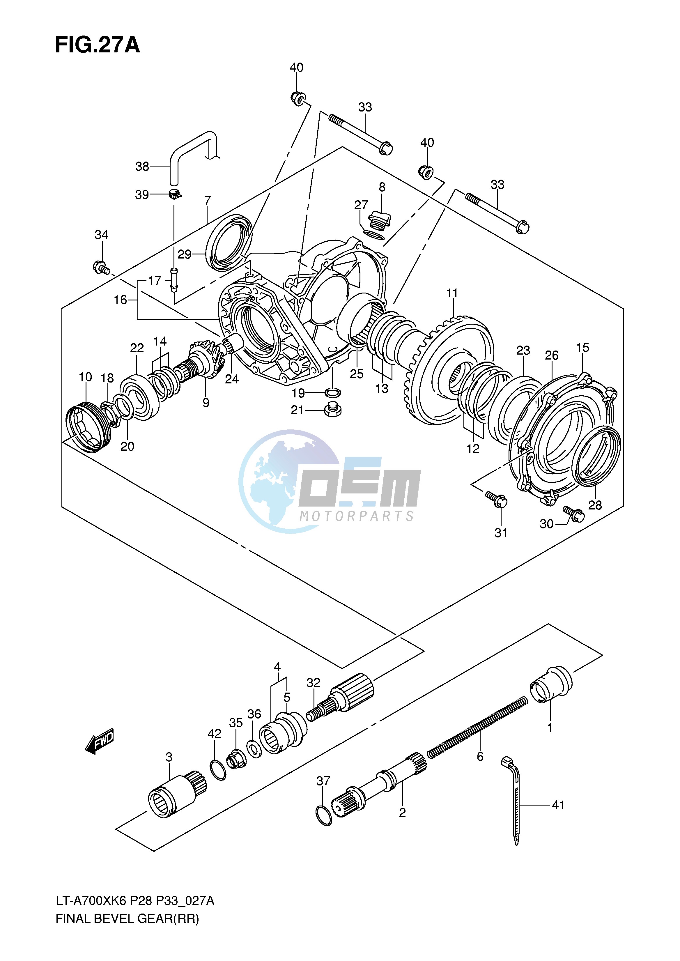 FINAL BEVEL GEAR (REAR)(MODEL K6 F.NO.5SAAP41 67110001~)