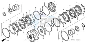 TRX680FAC drawing CLUTCH (2 3)