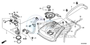 SH125ASG SH125D UK - (E) drawing FUEL TANK