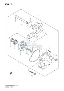 GSX-R600 (E2) drawing WATER PUMP