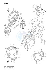 GSF1250 (E2) Bandit drawing CRANKCASE COVER (MODEL K7 K8 K9)